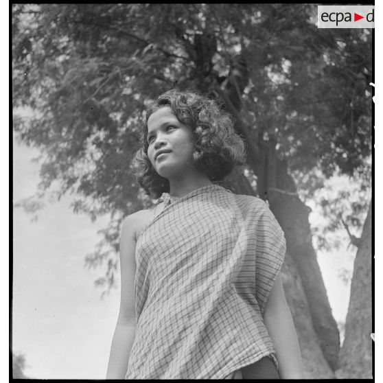 Portrait d'une femme cambodgienne.