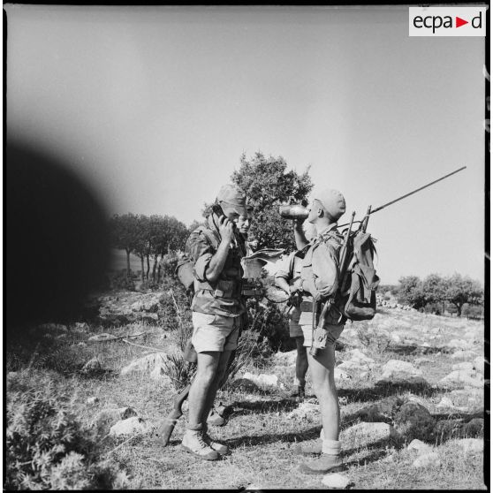 En opération dans le djebel. [Description en cours]