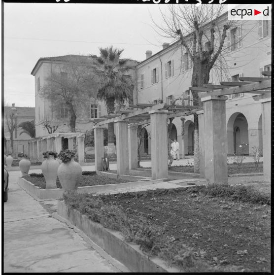 Sidi-Bel-Abbès. Hôpital Fernand Robert. Cour d'entrée.
