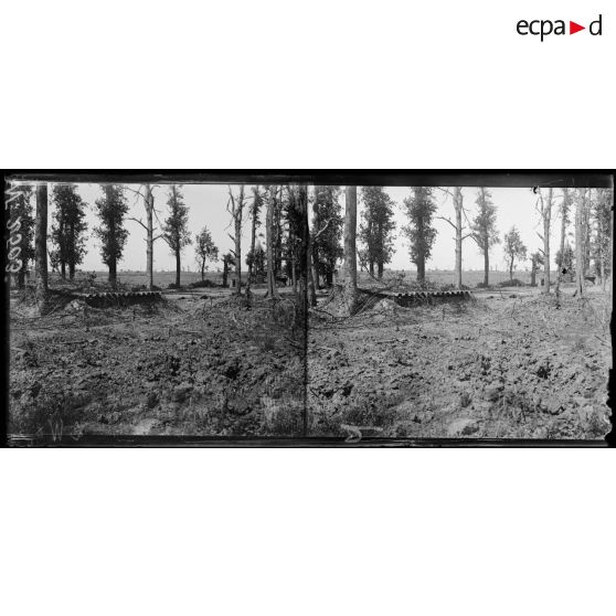 Beuvraignes, abri allemand au Bois des Loges. [légende d'origine]