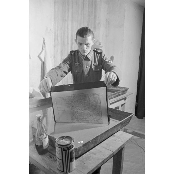 Un service de cartographie de l'armée de terre allemande.