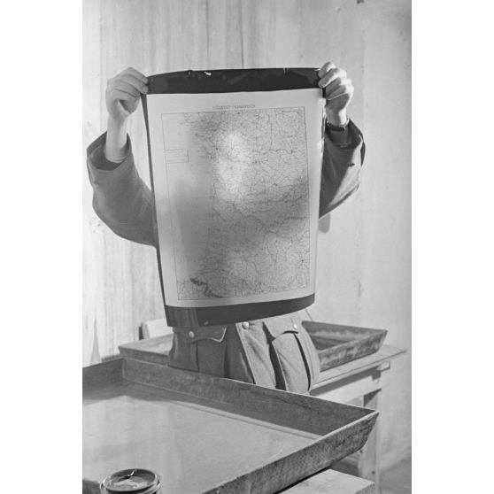 Un service de cartographie de l'armée de terre allemande.