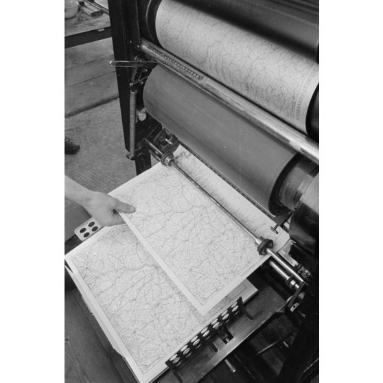 Un service de cartographie de l'armée de terre allemande.