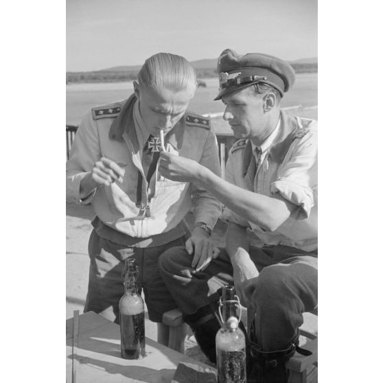 Deux instructeurs du Ergänzungsgruppe Süd  : Georg Schentke et Eberhard von Boremski