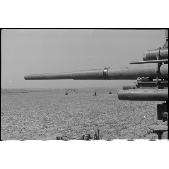 Une pièce de 8, 8 cm Flak en position.