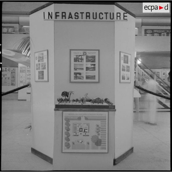 Exposition sur l'aviation civile et militaire au palais des congrès de Marseille dans le cadre de la foire exposition de la ville.