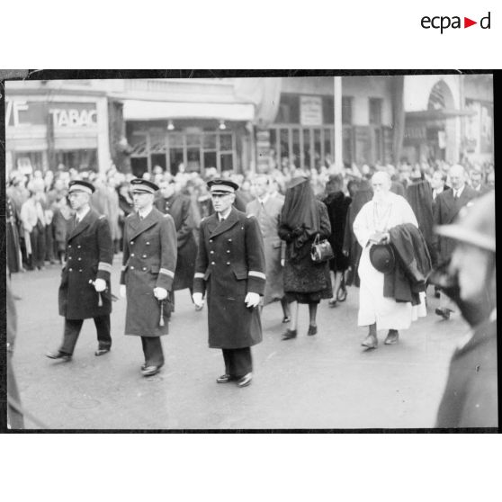 Obsèques du général Huntziger à Vichy.