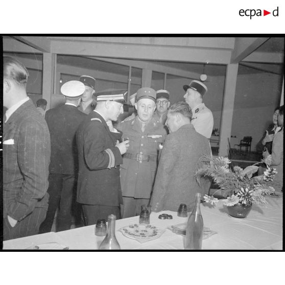 Buffet pendant l'inauguration de la maison de l'aviation à Casablanca.