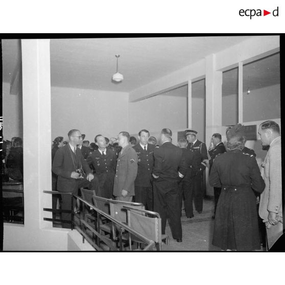 Réception donnée à l'occasion de l'inauguration de la maison de l'aviation à Casablanca.