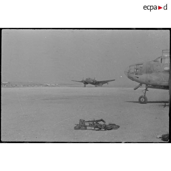 Atterrissage d'un bombardier.