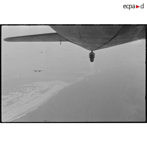 Vue aérienne d'un bombardier.