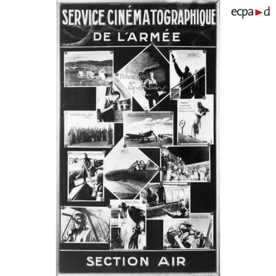 Affiche sur un groupe de chasse français en opération.