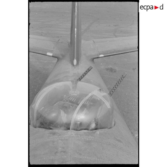 Vue de la tourelle supérieure d'un bombardier.