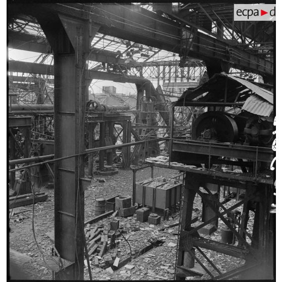 Les ruines de l'usine Gnome et Rhône à Gennevilliers.