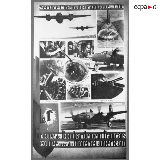 Affiche du Groupe de Bombardement I/22 Maroc.