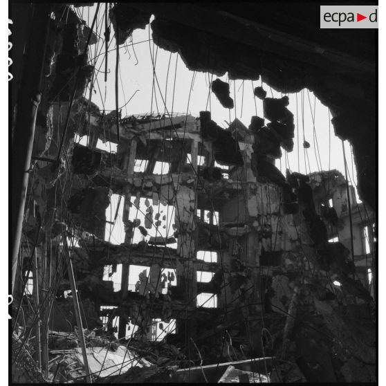 Bâtiment en ruine dans la ville de Pforzheim.