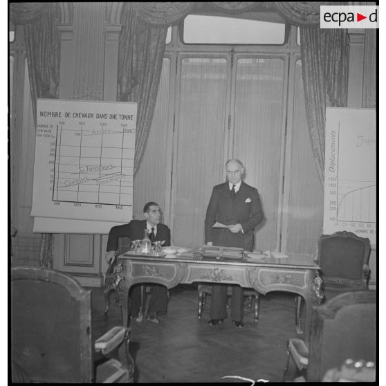 Discours de Tillon à la réunion des directeurs des services des établissements au cercle interallié.