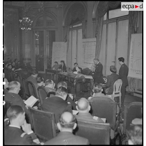 Discours de Suffren-Hebert à la réunion des directeurs des services des établissements sous la présidence de M. Tillon au cercle interallié.