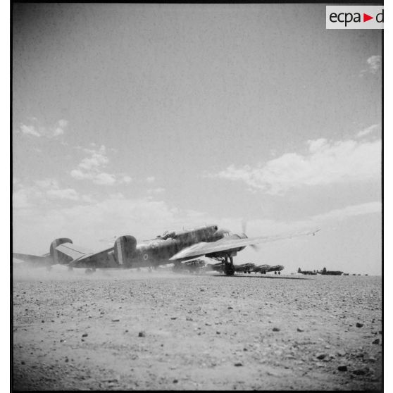 Bombardier français sur le point de décoller.