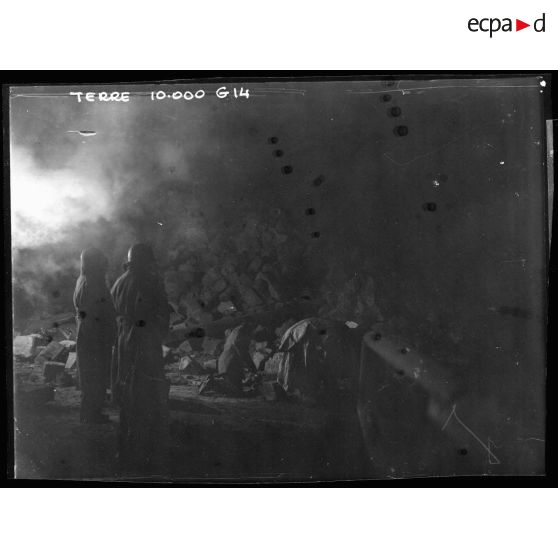 Messe de minuit célébrée sur front des Vosges. [description provisoire]