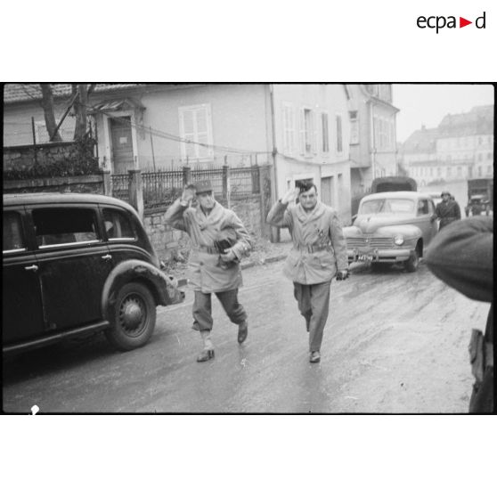 Les généraux de Hesdin (4e DMM) et Sudre (1re DB). [description provisoire]