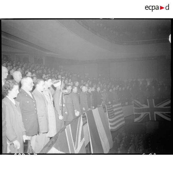 Italie : Combat de boxe interallié à Rome. [description provisoire]