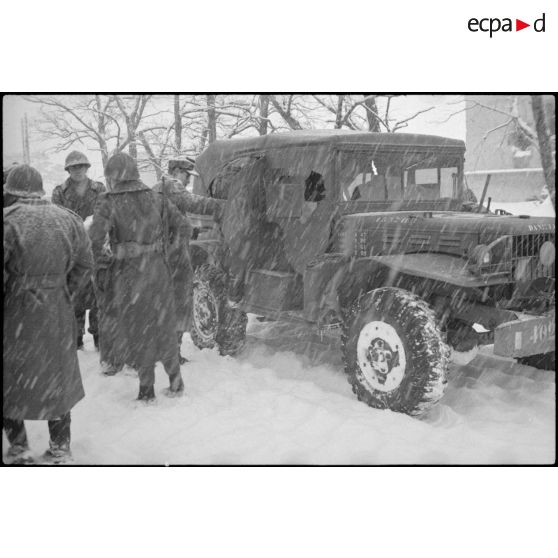 Bataille d'Alsace : La 4e DMM (Division marocaine de montagne) dans la région de Thann. [description provisoire]