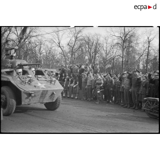 Bataille d'Alsace : Cérémonie célébrant la libération de Colmar. (7/13) [description provisoire]