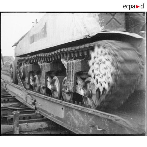 Franchissement de l'Ill à Sand par le GTD (Groupement tactique Dio), 31 janvier 1945. [description provisoire]