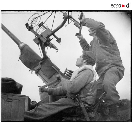 Bofors 40 mm 3e batterie de tir du 22e FTA [description provisoire]