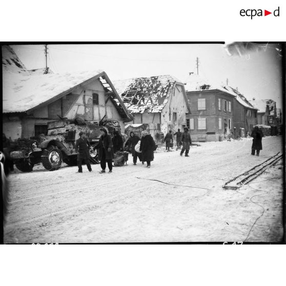 Offensive du CC 6 de la 5e DB dans le secteur de Jebsheim. [description provisoire]