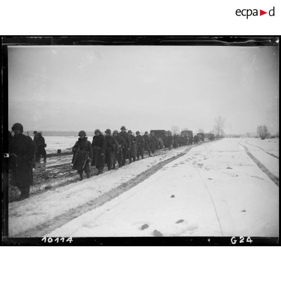 Offensive du CC 6 de la 5e DB dans le secteur de Jebsheim. [description provisoire]