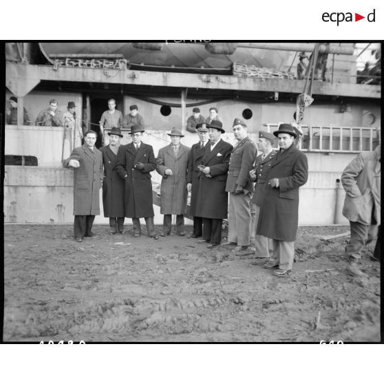Liberty Ship arrivant au Havre. [description provisoire]