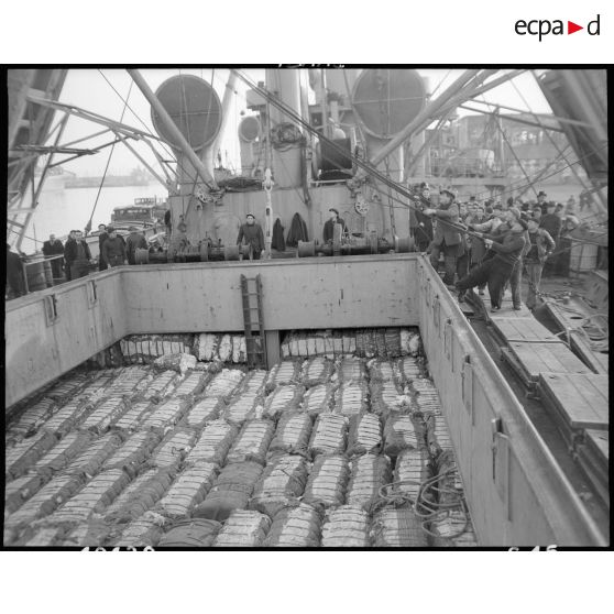 Liberty Ship arrivant au Havre. [description provisoire]