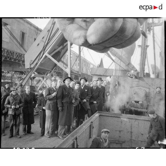 Liberty Ship arrivant au Havre. [description provisoire]