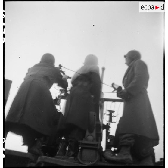 Bataille d'Alsace : Un poste sanitaire de la 2e DB en Alsace. [description provisoire]