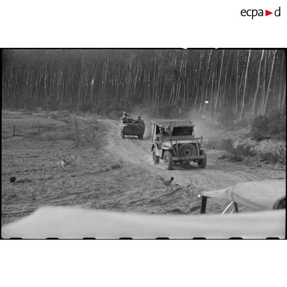 Convoi de véhicules sanitaires de la 3e DIA. [description provisoire]