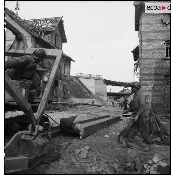 Les sapeurs de la 1re Armée en Allemagne. [description provisoire]