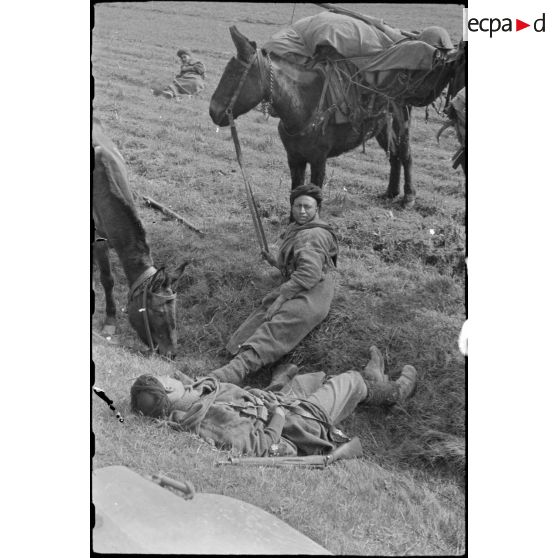 Les goumiers de la 3e DIA (Division d'infanterie algérienne). [description provisoire]