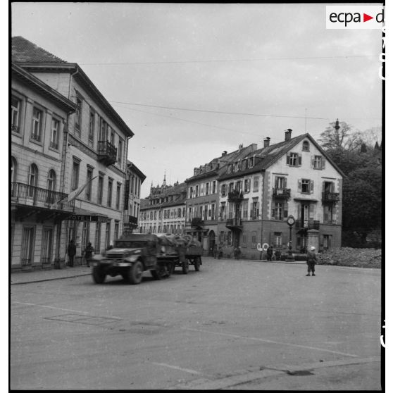 Troupes françaises dans Baden-Baden. [description provisoire]