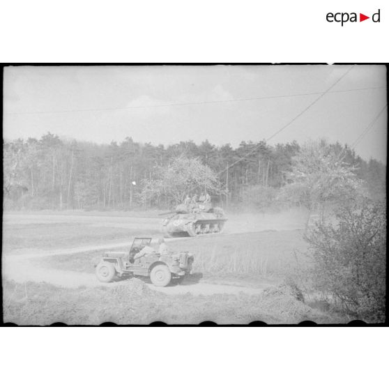 Prise de la ville de Freudestadt - Progression en Forêt Noire. [description provisoire]