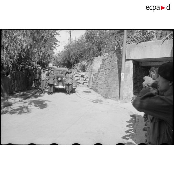 Cérémonie en l'honneur du 49e RI à Stuttgart.