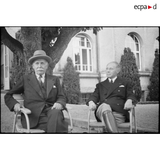 Portraits de Michel Clemenceau et du général d'armée Maurice Gamelin.