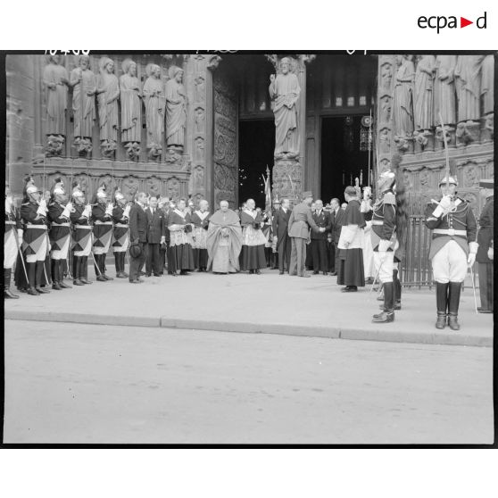 Cérémonie religieuse à la cathédrale Notre-Dame de Paris.