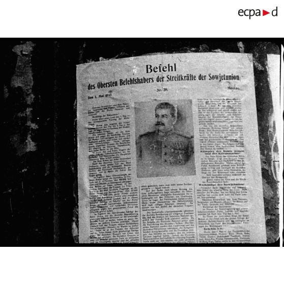 Ordre du haut commandement des forces armées de l'Union soviétique à Berlin.