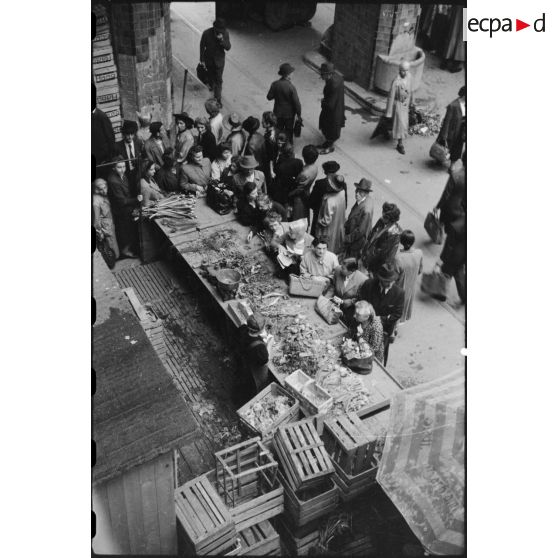 Un marché couvert dans Stuttgart.