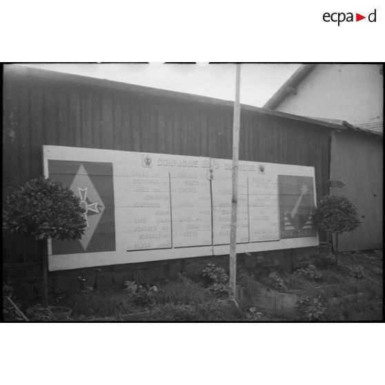 Panneau de la 88e compagnie du Génie en Allemagne.