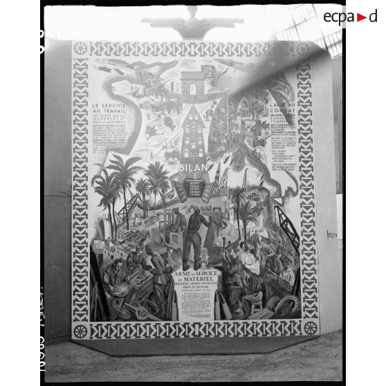 Panneau d'information de l'exposition "la France d'outre-mer dans la guerre".