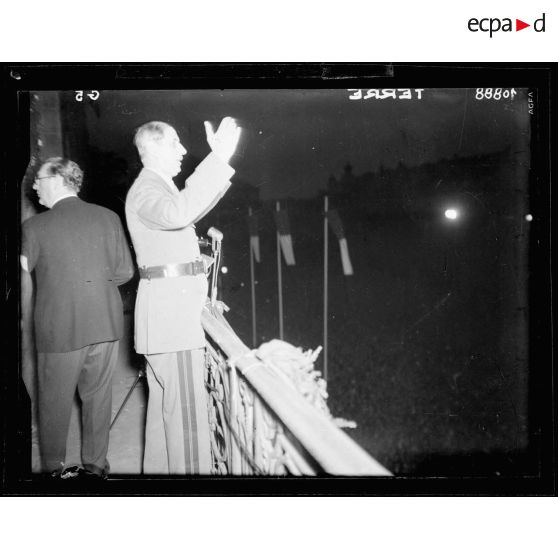 Discours du Général De Gaulle à la population de Strasbourg.