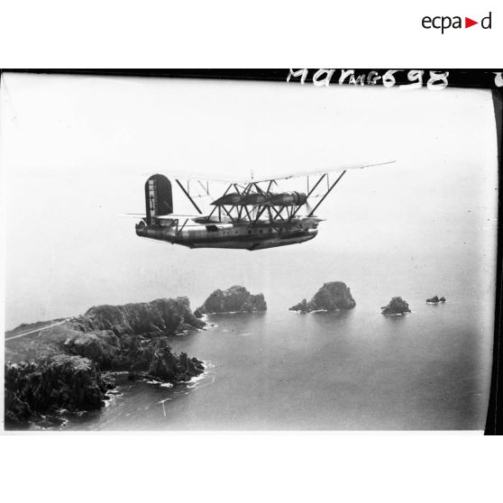 Hydravion Bréguet Bre 521 Bizerte en vol.